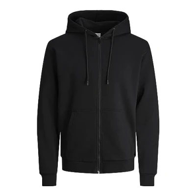 Image de JACK &amp; JONES Jjebradley Sweat zippé à capuche pour homme, Noir, XXL