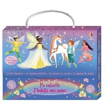 Image de Ma valisette J&#039;habille mes amies Les fées danseuses, Le royaume enchanté, licornes arc en ciel et des sirènes Dès 5 ans