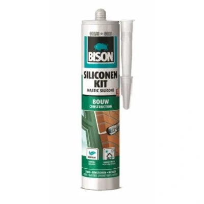 Afbeelding van Bison siliconenkit bouw grijs 310 ml