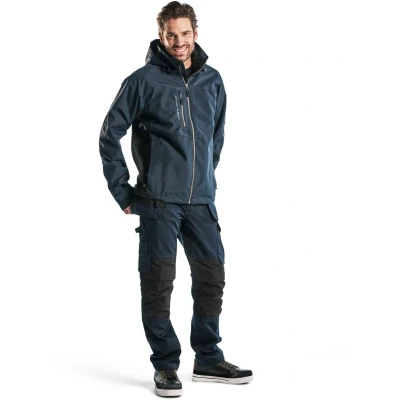Afbeelding van Blaklader Service werkbroek met stretch en spijkerzakken 1496 1330 Donker marineblauw/Zwart D88