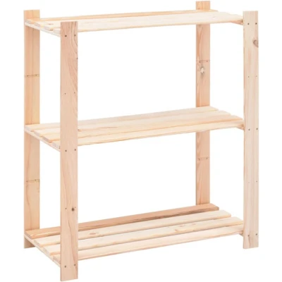 Afbeelding van Opbergrek 3 Laags 80X38X90 Cm Massief Grenenhout 150 Kg