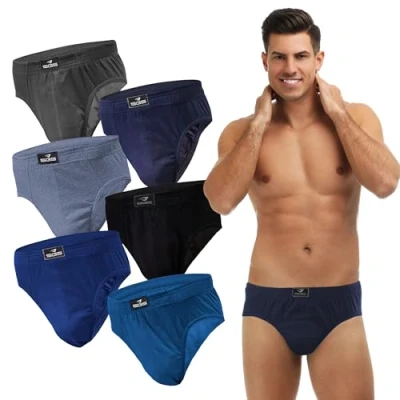 Afbeelding van SGS Heren Slips: Set van 6 of 12 Comfort Stijlvol Combinatie Ondergoed Ademend Duurzaam Perfecte Pasvorm Herenondergoed S 6XL, stuks 590, 6XL