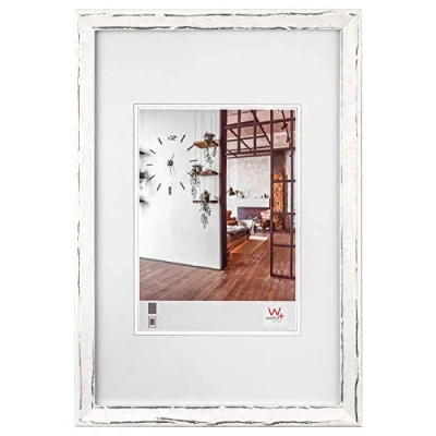 Afbeelding van 2x Walther Metropolis 30x40 cm. wit houten fotolijst