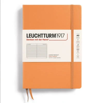 Afbeelding van Leuchtturm notitieboek medium abrikoos gelinieerd 145x210mm