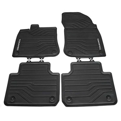 Afbeelding van Volkswagen Set van 4 rubberen vloermatten voor alle seizoenen, zwart, met Touareg opschrift, 76106150082V