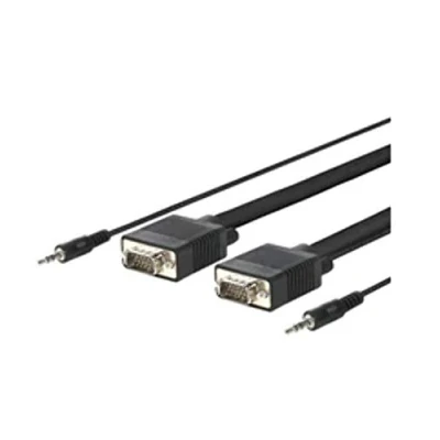 Afbeelding van VivoLink 30m VGA + 3.5mm m/m kabel (D Sub) Zwart