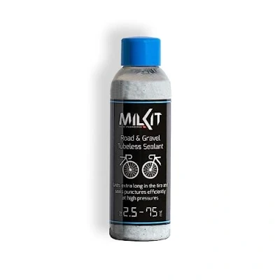 Afbeelding van milKit tubeless Afdichtingsmelk voor racefiets en gravure, 75 ml fles, afdichtmiddel fietsbanden, vrije melk