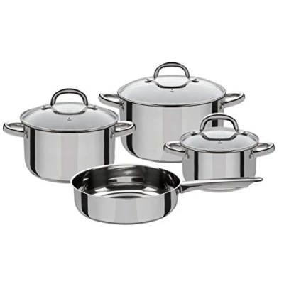Afbeelding van GSW 990042 Montreal pannenset, roestvrij staal, zilver, 24 cm, 7 delig, 38 x 25,5 15,5 4 delig