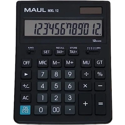 Afbeelding van MAUL bureaurekenmachine MXL 12, zwart