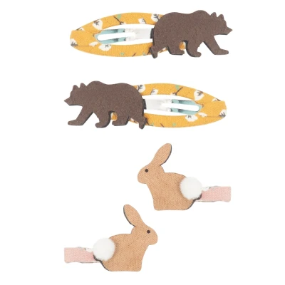 Afbeelding van Mimi &amp; lula haarspeldjes bunny and bear 4st