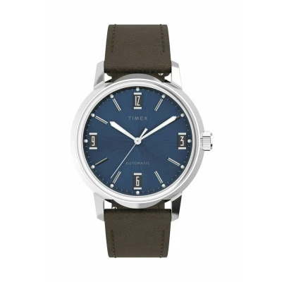 Afbeelding van Timex Marlin Automatic TW2V44500 Horloge Leer Bruin Ø 40 mm