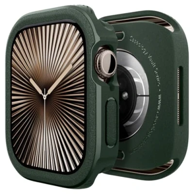 Afbeelding van Caseology Vault Hoesje compatibel met Apple Watch 10 (46 mm) nachtgroen