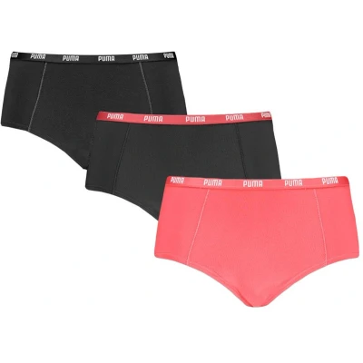 Afbeelding van Puma MINI Short 3 PACK Onderbroeken, Dames, Maat: Small, Pink/black