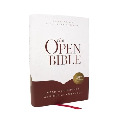 Afbeelding van the Open Bible: Read and Discover Bible for Yourself (Nkjv, Hardcover, Red Letter, Comfort Print)