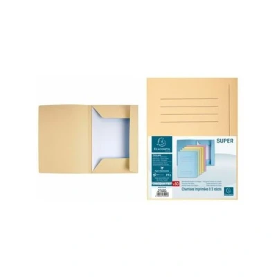 Image de Chemise Exacompta Paquet de 50 chemises &quot;Jura 250&quot; 24x32cm 3 rabats Bleu Clair