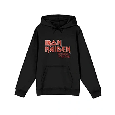 Afbeelding van Iron Maiden Number Of The Beast Vintage Logo Faded Edge Album Hoodie/trui M Zwart