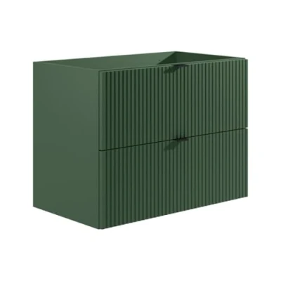 Afbeelding van Vente unique Hangmeubel onder wastafel met strepen Mat groen 80 cm ZEVINI L x H 60 D 47