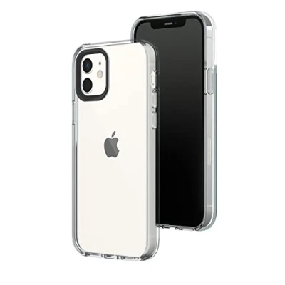 Afbeelding van RHINOSHIELD Clear Compatibel met [iPhone 12/12 Pro] Bestand tegen vergeling, hoge transparantie, aanpasbare transparante beschermhoes Contour fotolenzen, zwart