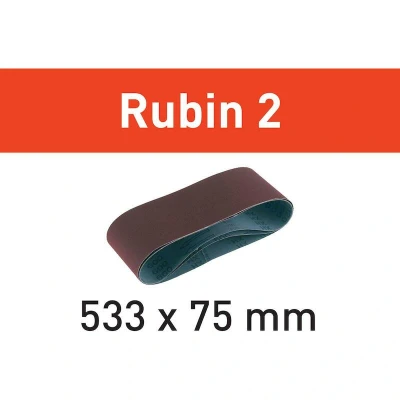 Afbeelding van Festool Schuurband Rubin2 75 x 533mm P100 doos van 10 banden