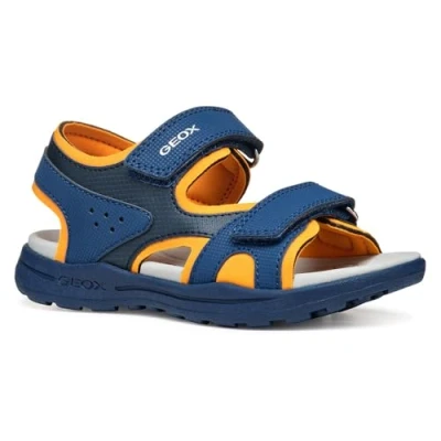 Afbeelding van Geox J Vaniett BOY Outdoorsandalen voor kinderen, Maat: 26, Navy/orange Kunststof/ textiel