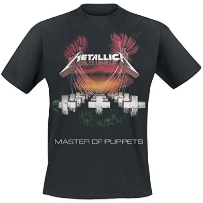 Afbeelding van Metallica Master Of Puppets European Tour &#039;86. Heren T shirt 2XL Zwart