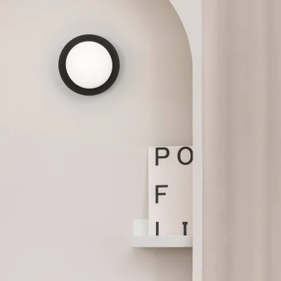 Afbeelding van LED wandlamp May IP44, zwart