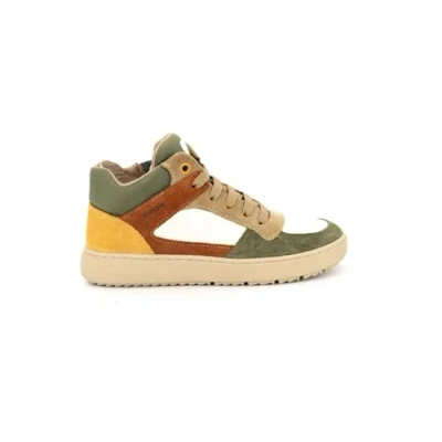 Afbeelding van Geox Sneakers laag voor kinderen, Maat: 33, Grün Leer en textiel