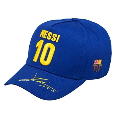 Afbeelding van FC Barcelone Barca Cap Lionel Messi officiële collectie, verstelbare maat, blauw, één Blauw