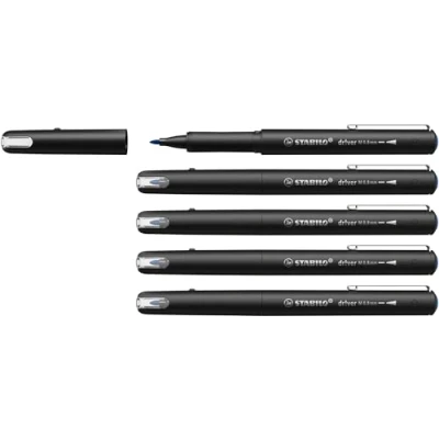 Afbeelding van STABILO Dr!ver Premium Fineliner 0.8 mm Blauw Doos 5 Stuks