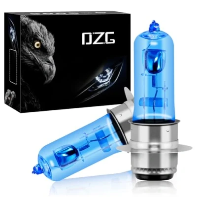 Afbeelding van DZG H6M/ P15d 25 1/ T19/ M5 halogeen koplampen, 35/35 W, 5000 K, warmwit, 12 V, voor motorfiets/scooter, 2 stuks