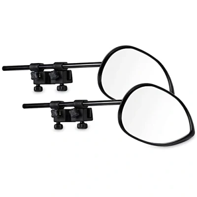 Afbeelding van Milenco Aero Bol 3 XL Caravanspiegel Set Lange Arm Zwart Spiegels