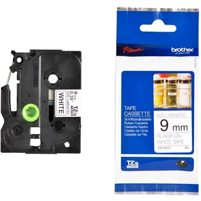 Afbeelding van Brother TZe N221 Tape Zwart op wit (9 mm)