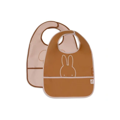 Afbeelding van Jollein Slab Waterproof Miffy Peekaboo Wild Rose (2pack)