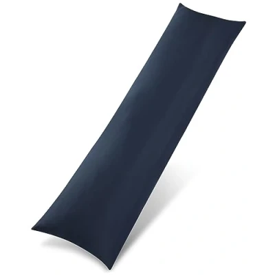 Afbeelding van Utopia Bedding Zijslaapkussen 40 x 145 cm, Microvezel Zwangerschapskussen, ademend en zacht borstvoedingskussen, gewatteerd voedingskussen (marineblauw)