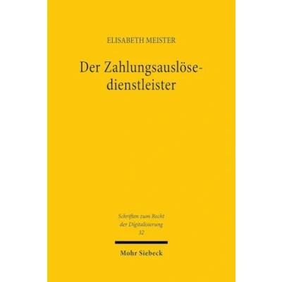 Afbeelding van Schriften zum Recht Der Digitalisierung Zahlungsauslösedienstleister