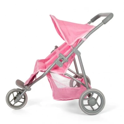 Afbeelding van Mamamemo Poppenjogger Driewiel Tweeling Roze