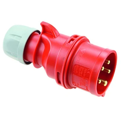 Afbeelding van PCE draagbare Twist stekker met randaarde 3P+Z+N 16 A rood