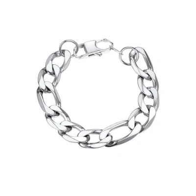 Afbeelding van PROSTEEL Herenarmband, pantserketting Figaro, 1+3, sieraden van staal/geelgoud/metaal, zwart, voor jongens, breedte 6 mm, 9 13 8.3 pouces