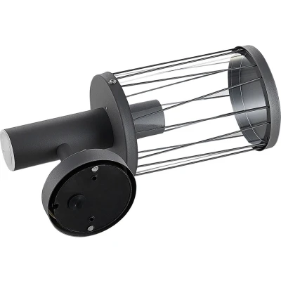Afbeelding van Lindby buitenwandlamp Yonan, hoogte 34 cm, antraciet, sensor