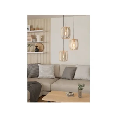 Afbeelding van ROMAZZINA hanglamp E27 Zandkleur Beige Staal EGLO