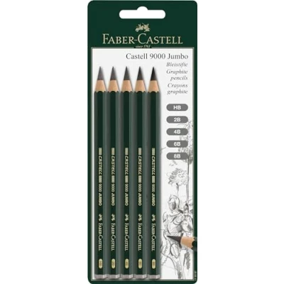 Afbeelding van Faber Castell potlood serie 9000 Jumbo grafiet set a 5 stuks FC 119397