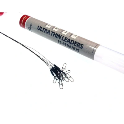 Afbeelding van Rozemeijer Ultra Thin 19 Strands Leaders (10 pcs) 15lb 25cm D Lock Size 14 Swivel 10