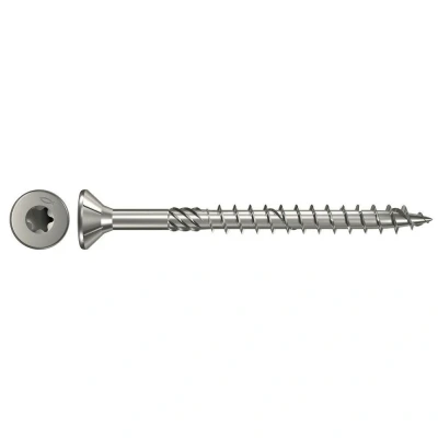 Afbeelding van Fischer spaanplaatschroef 5x60mm platkop RVS A4 deeldraad T20 40566 (Per 200 stuks)