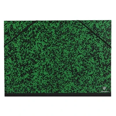 Image de Clairefontaine 93242C Un carton à dessin Annonay fermeture élastiques 32x45 cm, Vert