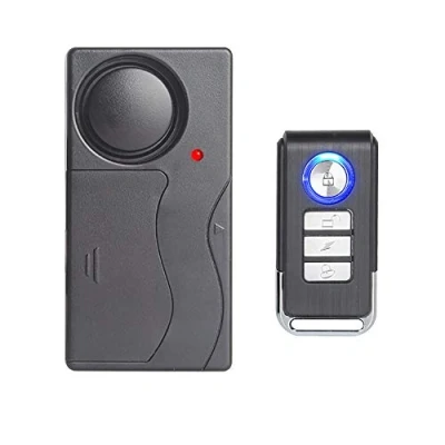 Afbeelding van Mengshen Draadloos trilalarm, inbraakalarm voor fiets/motor/auto/voertuigen/deur/ramen, 110 dB superluid (afstandsbediening inbegrepen)