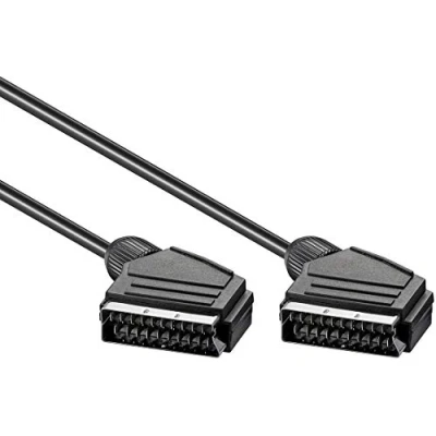 Afbeelding van PremiumCord Scart kabel, 3 m, mannelijk naar scart, 21 polig, zwart
