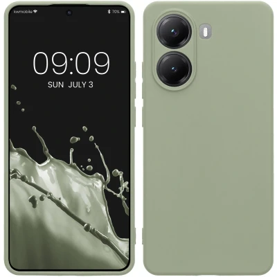 Afbeelding van kwmobile telefoonhoesje geschikt voor Xiaomi Poco X7 Pro 5G Hoesje smartphone Precisie camera uitsnede In grijsgroen
