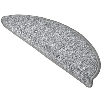 Afbeelding van Beautissu ProStair Trapmatten voor Smalle Trappen 55x15 cm 15 Stuks Trapmat Zelfklevend Afgerond Lichtgrijs