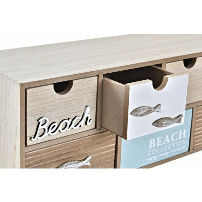 Afbeelding van Doos Juwelenkistje DKD Home Decor 40 x 16 19 cm Hout Bruin Turkoois