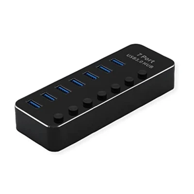 Afbeelding van ROLINE USB 3.2 Gen 1 notebook hub, 7 poorten, individueel schakelbaar